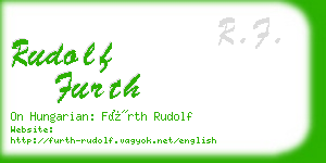 rudolf furth business card